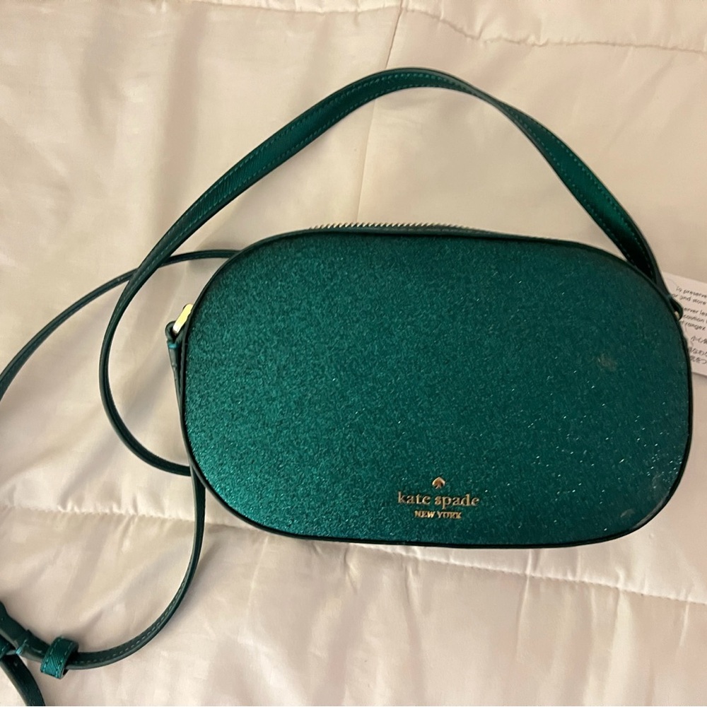 COPY - NWT Retired Kate Spade Green Glitter Purse